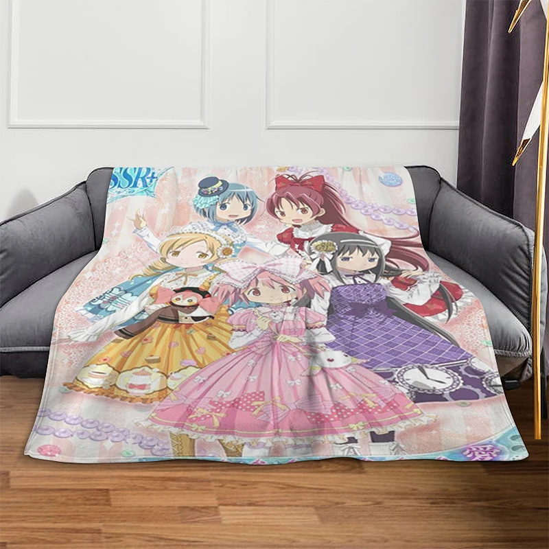 Warm Winter Blankets A-Madoka Magicas Nap Blanket Microfiber Bedding Fluffy Soft Blankets Sofa Knee Bed Fleece Camping Custom