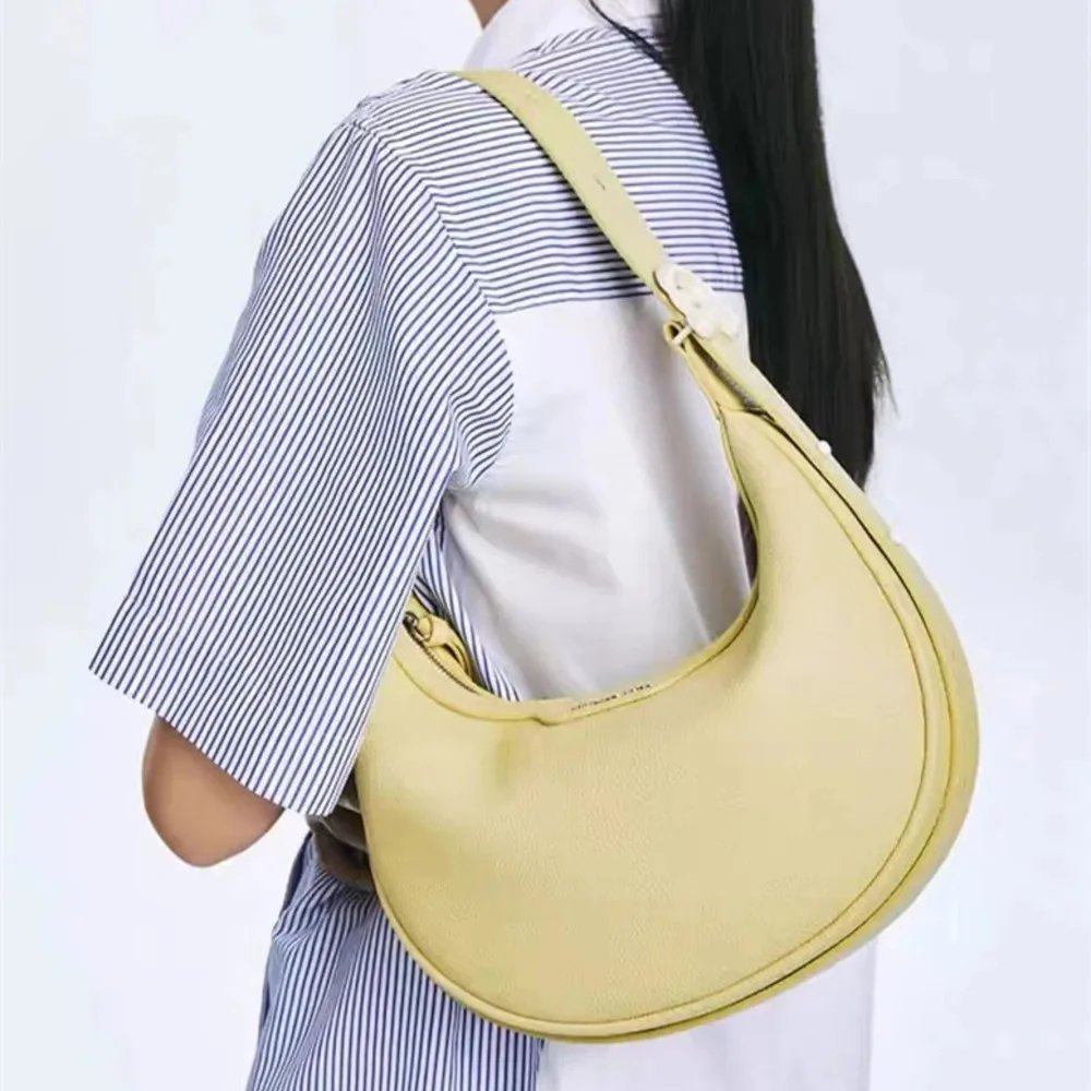 Women Shoulder Bag Female Handbag Tote AS Brand Designer Large Capacity Fashion Solid Color Single Half Moon Dumpling Shape Bags