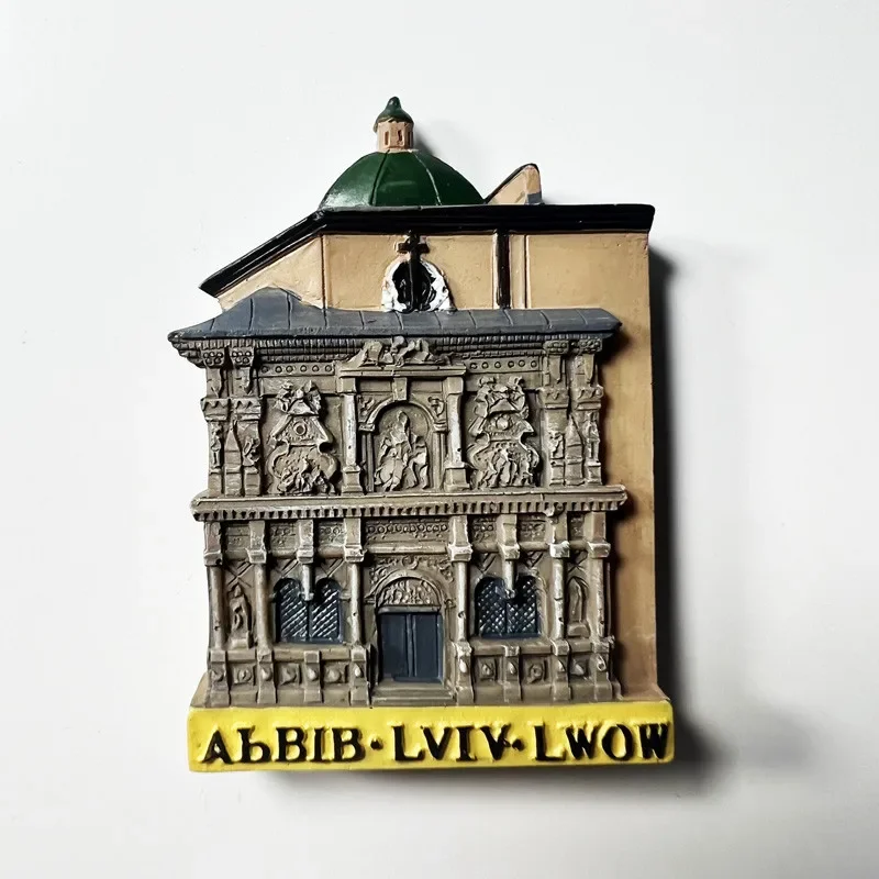 Ukraine Lviv Boyim Chapel Fridge Magnets Kharkov Travelling Souvenirs Photo Wall Magnetic Stickers Home Decoration Gifts