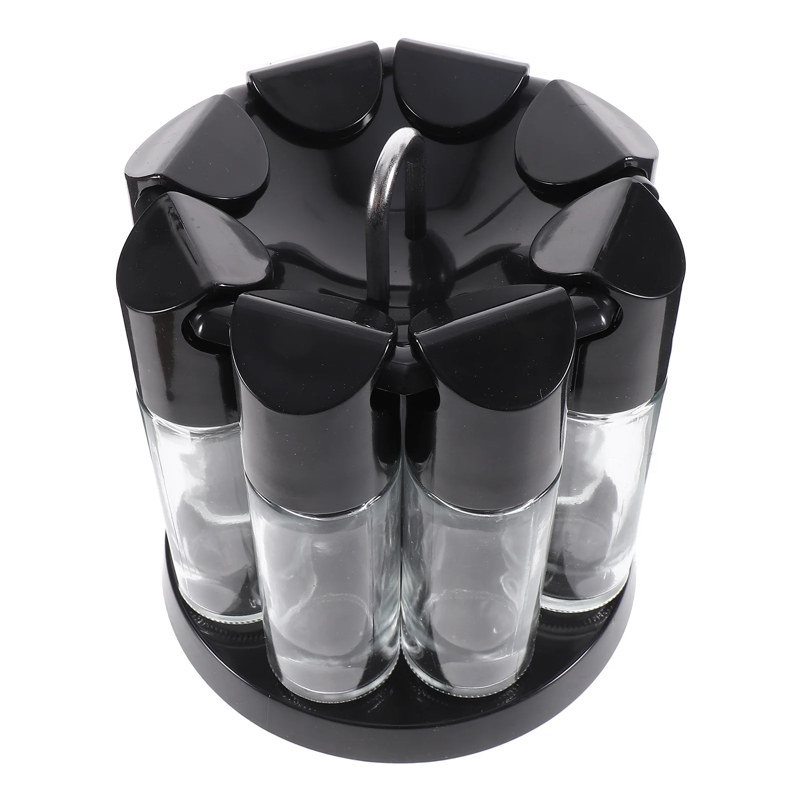 

1Set 9-in-1 Spice Shaker Set Rotating Cruets Kitchen Seasoning Bottles for Barbecue Salt Pepper Sugar Rotating Cruets