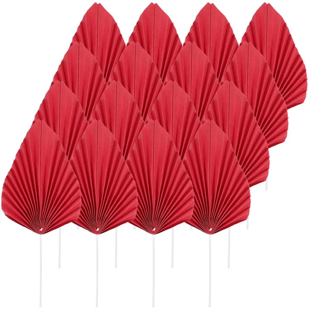 

16 Pcs Cake Decoration Insert Tropical Palm Leaves Party Decorations Leaf Tree Artificial Dessert Topper Birthday Toppers