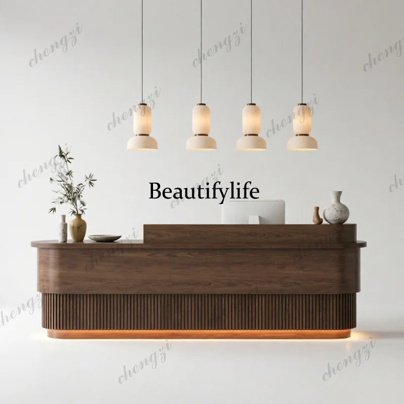 Custom Aesthetic Reception Desks Beauty Modern Restaurant Luxury Reception Desk Specialty Events Bancone