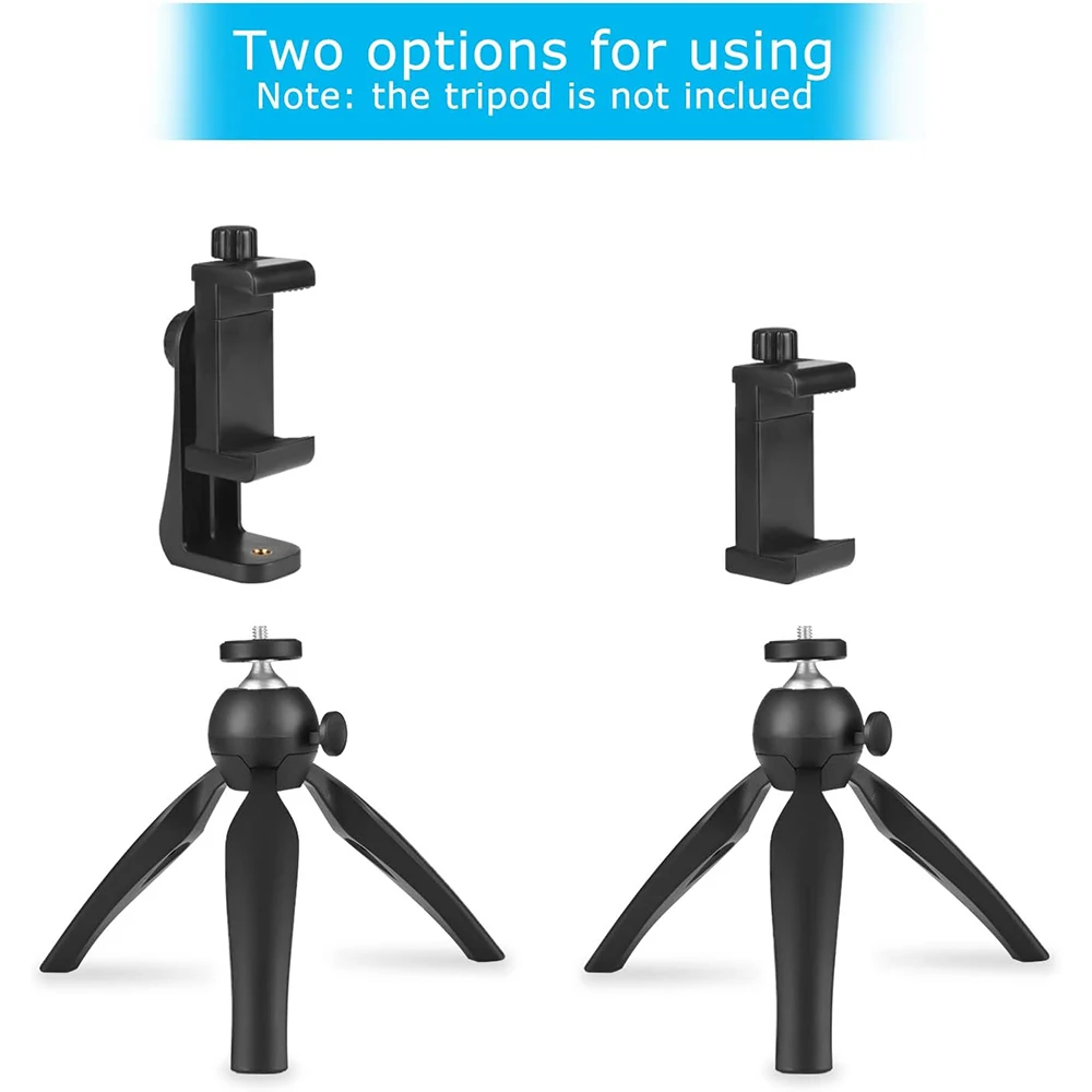 360 Degree Mobile Phone Clip Compatible With All 1/4 Screw Cellphone Holder Tripod Mount Desk Tripod Adapter For Samsung iPhone images - 6