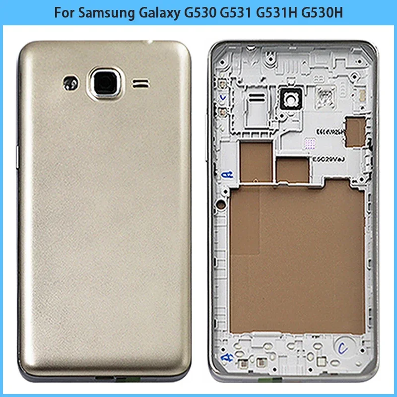 New G530 Full Housing Case For Samsung Galaxy Grand Prime G531 G530F G531H Battery Back Cover Rear Plastic Middle Frame Bezel