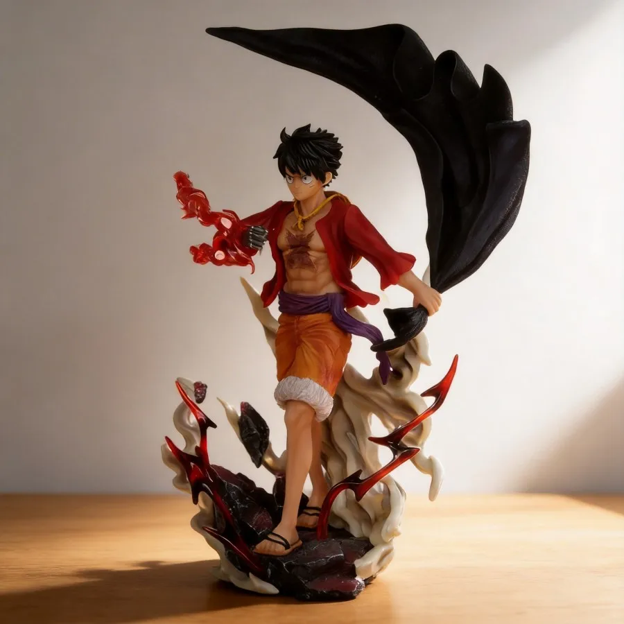 

One Piece Monkey D. Luffy Anime Figure 28cm - Statue Decoration | Collectible Figurine Toy for Fans Desktop...