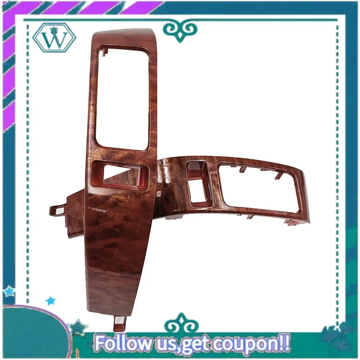 

AA92-Car Air Conditioner Outlet Frame For Toyota Land Cruiser Prado 120 FJ120 Lexus GX470 2003-2009 Replacement Dark Walnut