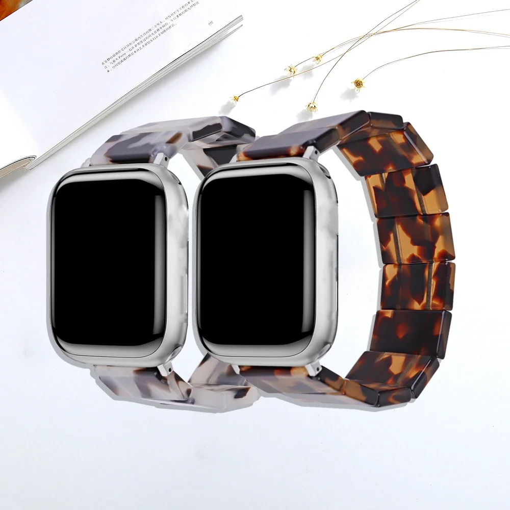 Pasek z żywicy do Apple Watch Ultra Band 49mm 44mm 40mm 45mm 41mm 46mm 42mm 38mm Elastyczna bransoletka iWatch Series 10 9 8 7 6 5 se 4 — zdjęcie 5