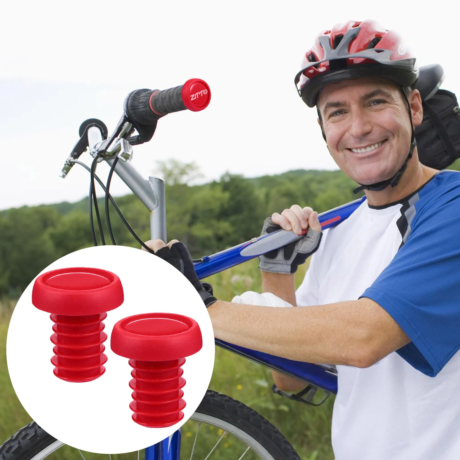 

Colorful Bike Handlebar End Plugs Universal For Mountain Road Bikes Durable Lightweight Bar End Caps Expansion