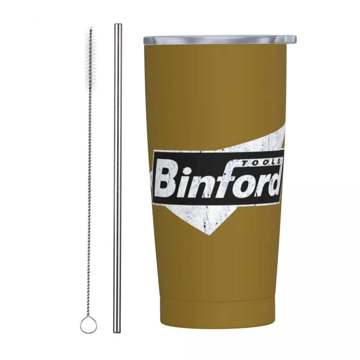 

Binford Tools Stainless Steel Tumbler Vacuum Insulated Mugs Thermal Cold Cup Straws With Lid 20oz