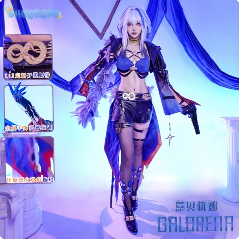 Galbrenr Costume Cosplay Gioco Wuthering Waves Parrucche scarpe top pantaloni giacche guanti calzini oggetti di scena festa di Halloween vestito da donna sexy