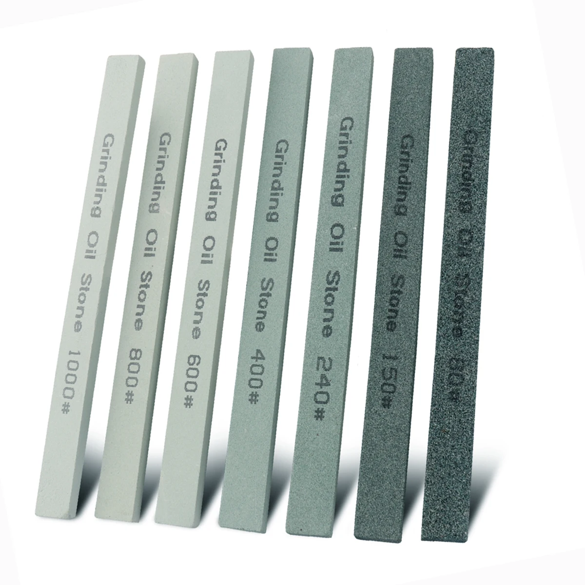 7pcs Sharpening Stone Set Knife Whetstone Green Silicon Carbide Oil Stone Honing Stone 80# 150# 240# 400# 600# 800# 1000#