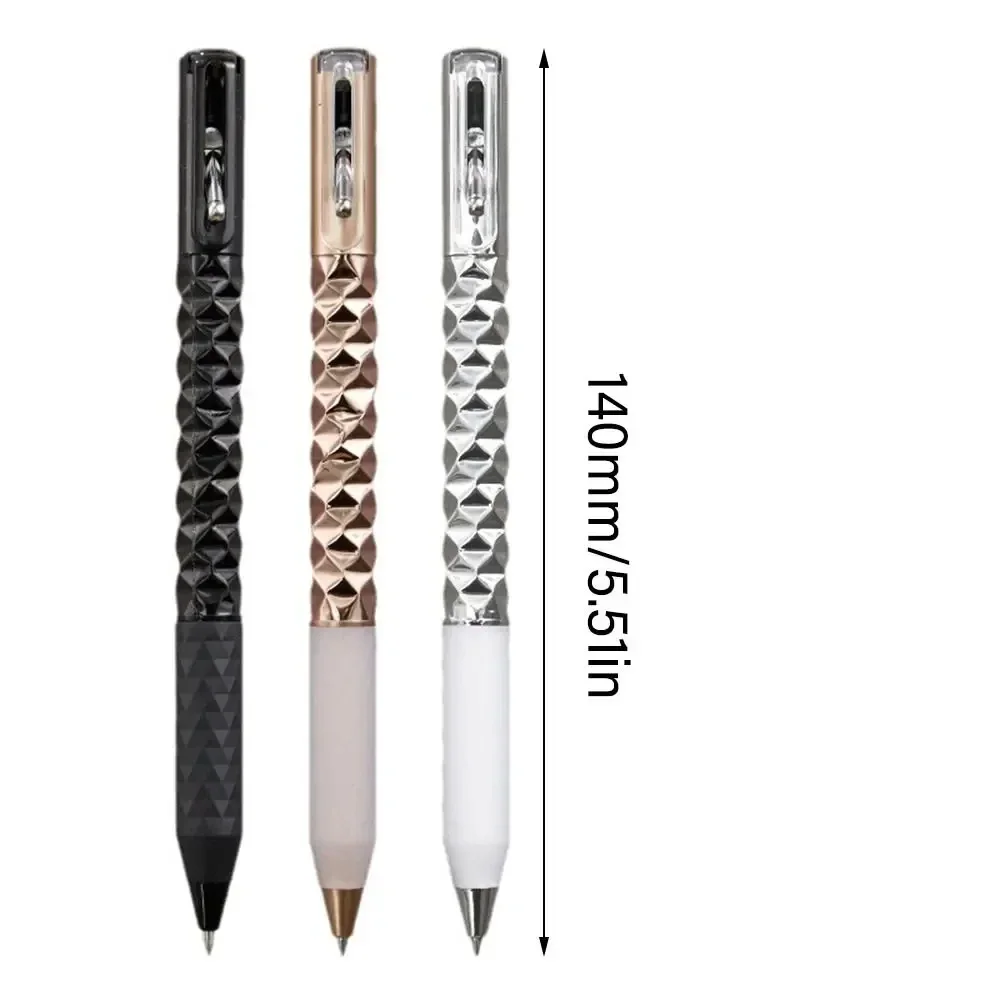 Metal Geometric Deformation Gel Pen 0.5mm Black Ink Shape Change Decompression Pen Anamorphic Neutral Pen Student Stationery