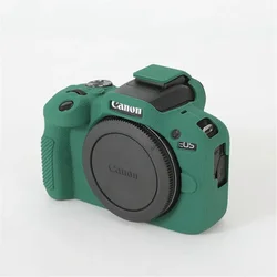 For Canon EOS R100 Armor Camera Body Shockproof Rubber Cover Litchi Pattern Soft Silicone Case