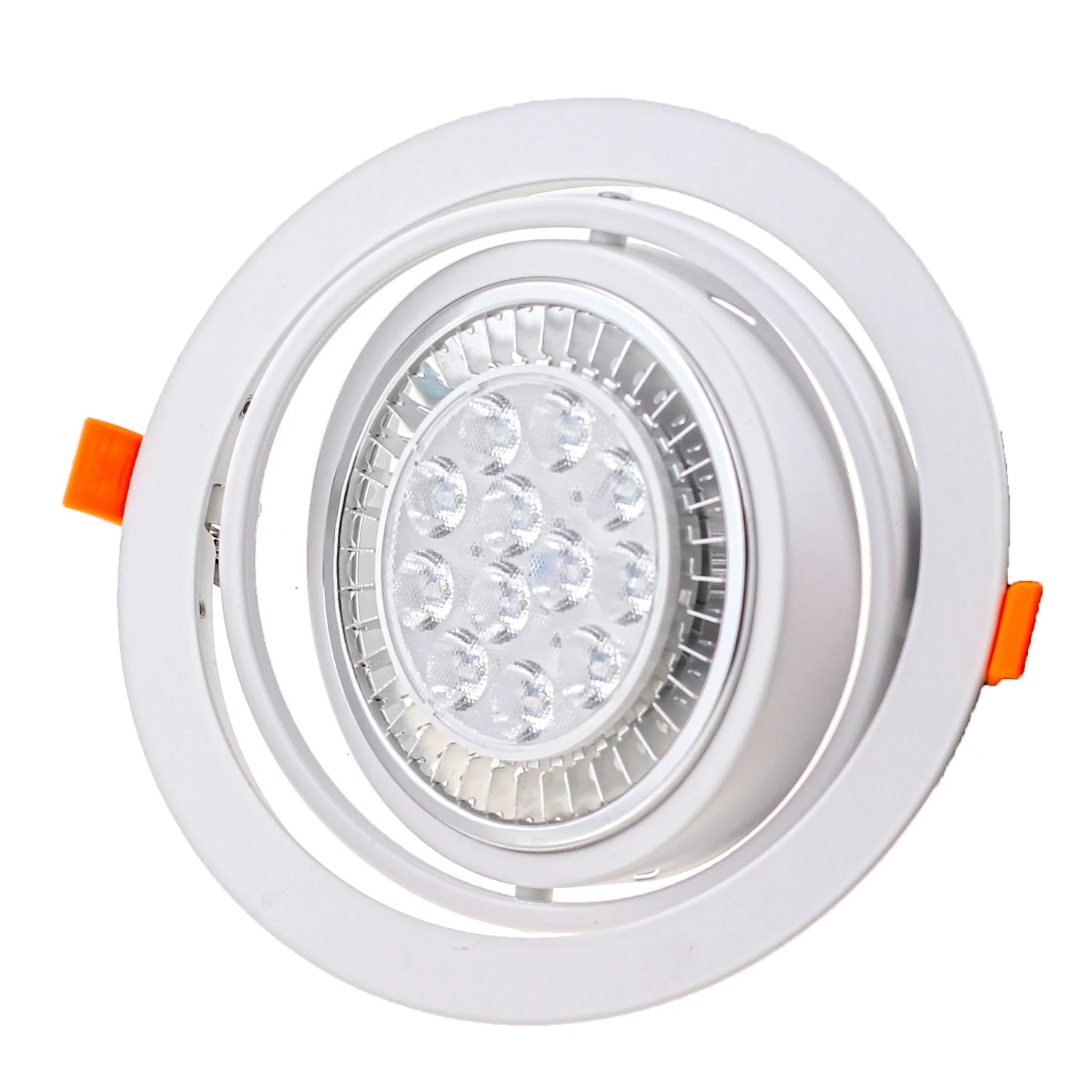 GU10 tondo quadrato bianco nero alluminio ferro LED Downlight raccordi Frame155mm ritaglio rotondo