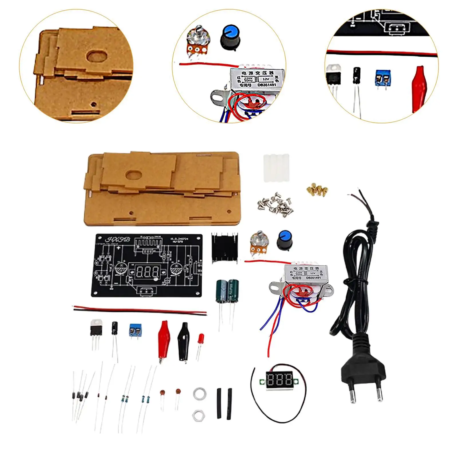 Soldering Practice Project Kit for Engineering Students with PLCC SMD Components and Voltage Regulator Board