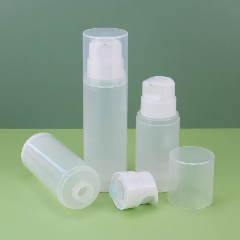 5/15pcs 150ml/200ml/250ml Empty Airless Bottle Lotion Pump Plastic Vacuum Emulsion Bottle Cosmetic Container Travel
