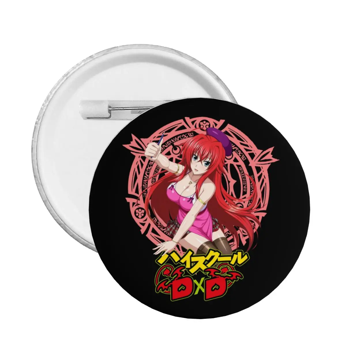 Custom Rias Gremory Love High School DxD Anime Japanese Name Button Pin for Bags Badges Brooches Pinback Gift