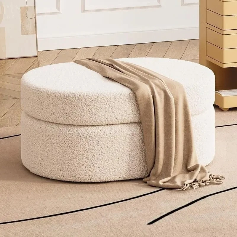 Small Stool Shoe Change Stool Chair Snake Storage Box Hidden Storage Vanity Bench Living Room Home Decoration Organizer Basket