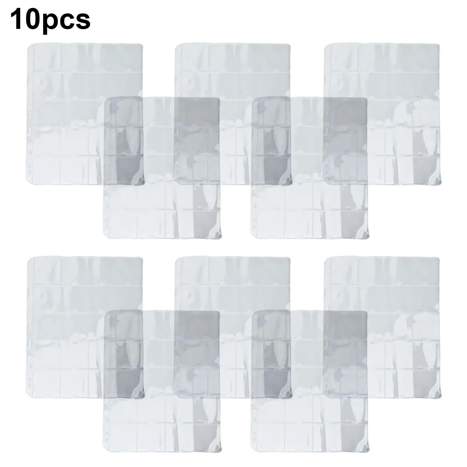 Page Coin Holder Sheet Clear Organization 1/10 Sheet For 50mm Coins For Coin Collection PVC Page Album Practical