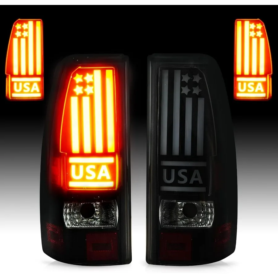 

Светодиодные задние фонари в сборе с хромированным корпусом и дымчатыми линзами для заднего применения на Chevy Silverado 1500 2500 9902 и 1500 25