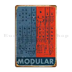 Modular Synthesizer Eurorack Nerd Gear Synth Moduls Design Metal Sign Cave Character Party Bar Cinema Tin Sign Poster