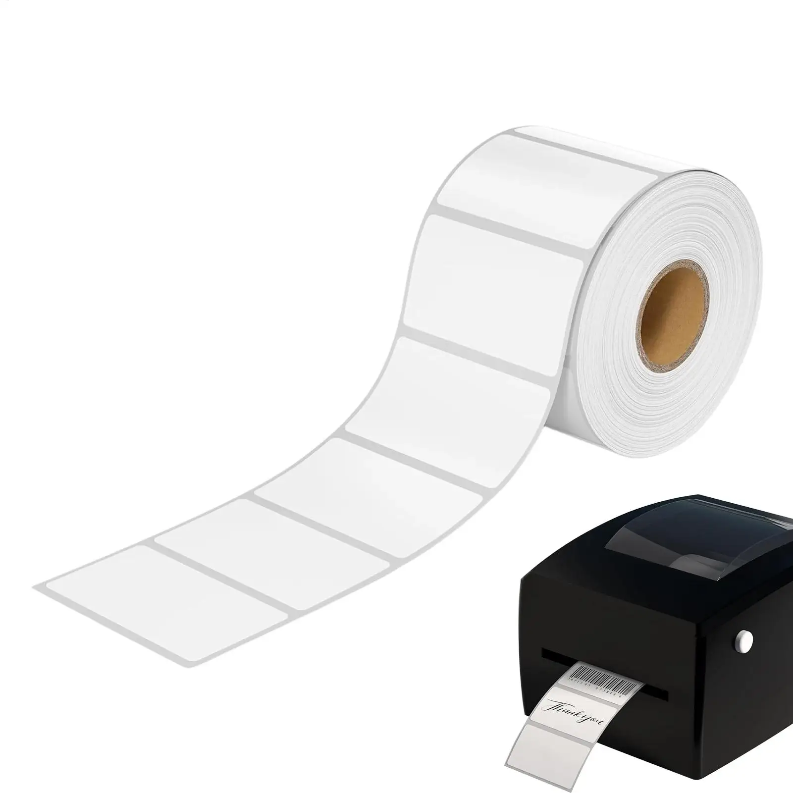 Thermal Labels 2x1 Inch Removable Waterproof Tear-Resistant Printer Labels Storage Organization Rolls for Warehouse Kitchen