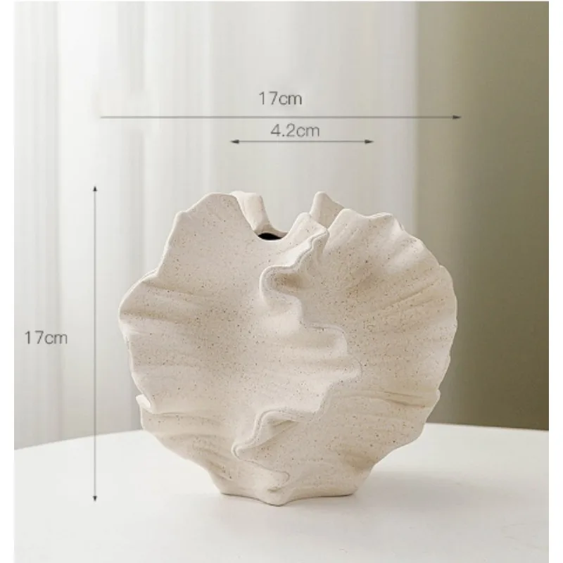 Manufacturer Custom Size Design Nordic Living Room Matte Ceramic Dried Flower Container Vase