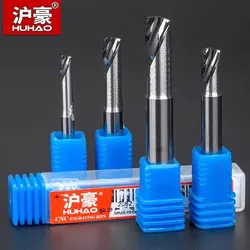 HUHAO 1 Flute Spiral Milling Cutter Engraving Router Bits CNC Tools for Aluminium Acrylic Wood MDF End Mill