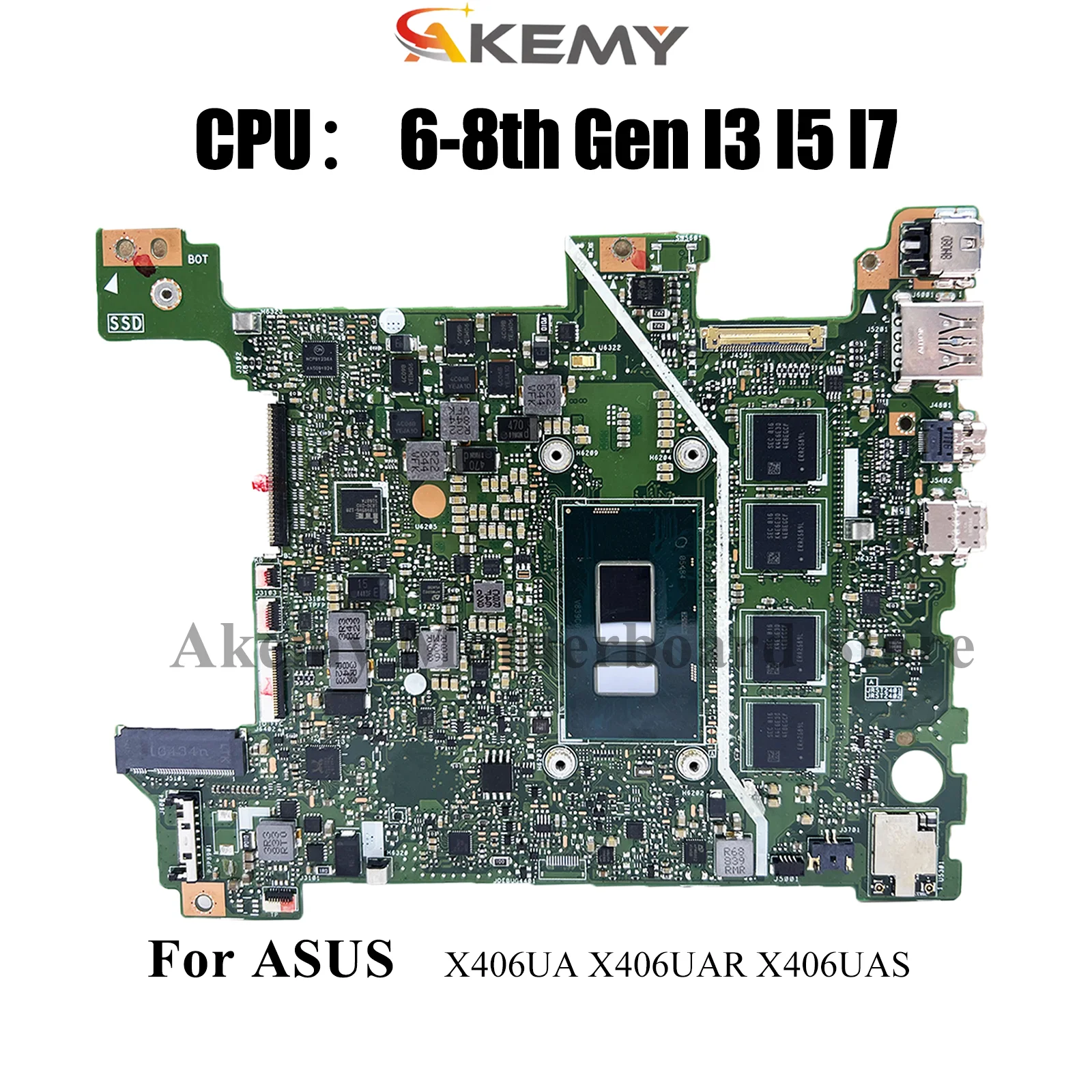 

X406UA Материнская плата для ноутбука ASUS VivoBook X406UAR X406U X406UA V406U X406UAS K406U S406U Материнская плата с процессором I3 I5 I7 в порядке