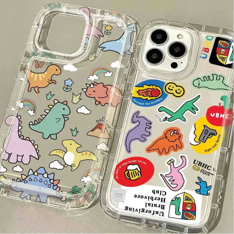 Cute Dinosaur Pattern Phone Case for Xiaomi 13T 12T 14 13 12 Pro 10 11 Lite 5G NE POCO X6 X5 X4 GT X3 NFC F3 F4 F5 F6 Pro M5S view 2