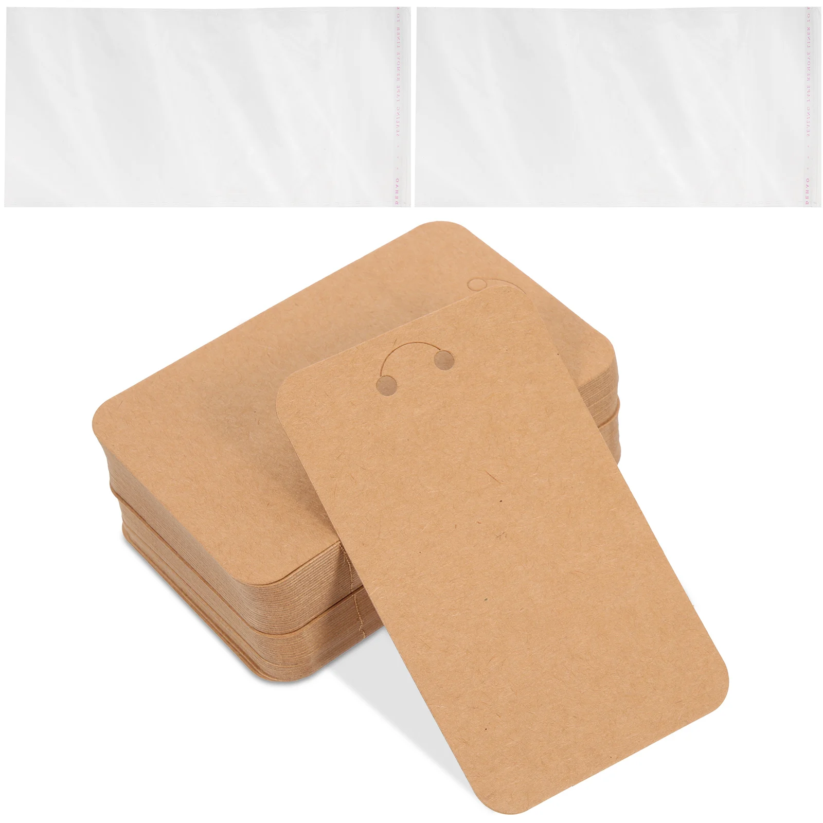 

Keychain Display Cards Self Sealing Bags for Keyring Jewelry Packaging Decorative Paper Holder DIY Craft Supplies