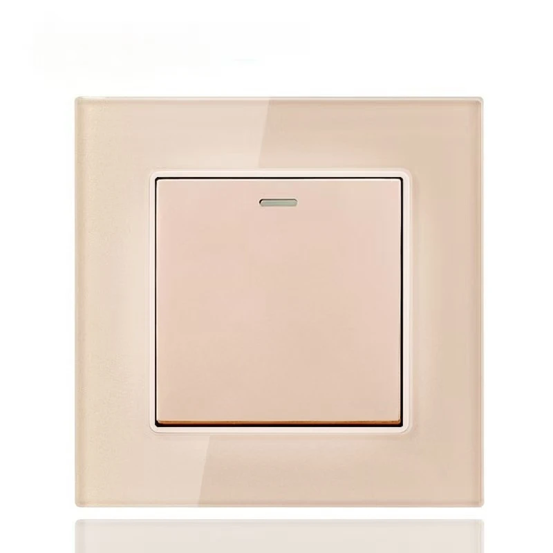 Household Glass Wall Switch and Socket 86 Type Recessed Mounting