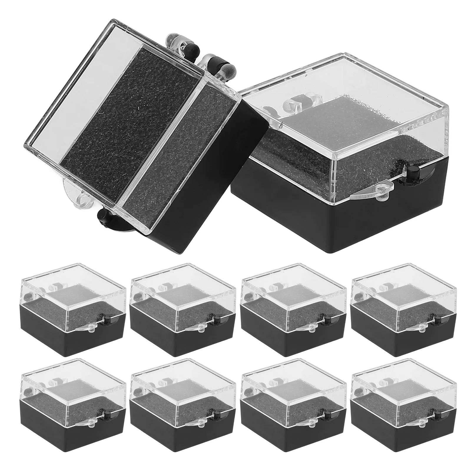 

10Pcs Badge Display Box Clear Acrylic Jewelry Organizer Brooch Ring Storage Container Acrylic Brooch Box Button Badge Case