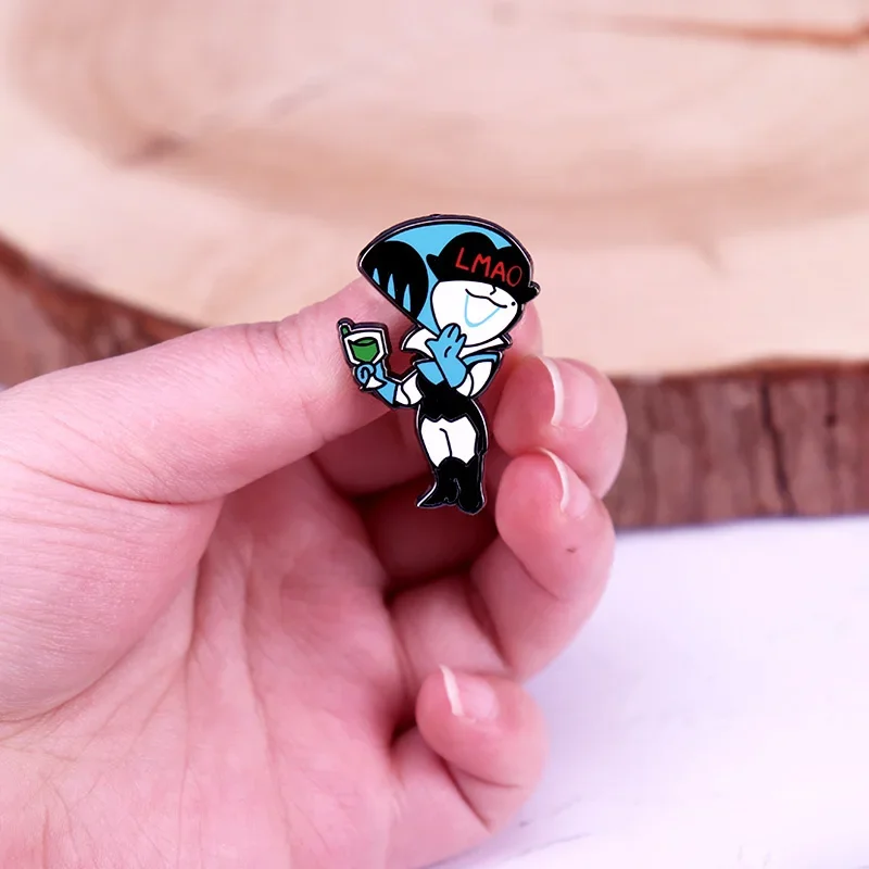 Lmao Enamel Pin Chibi Game Character Badge Brooch Decoration Jewelry view 4