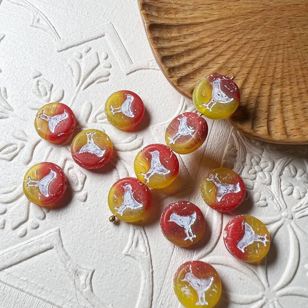 

（Style update in progres......）10pcs 12mm Loose Spacer Beads for Jewelry Making DIY Handmade Bracelets Earrings