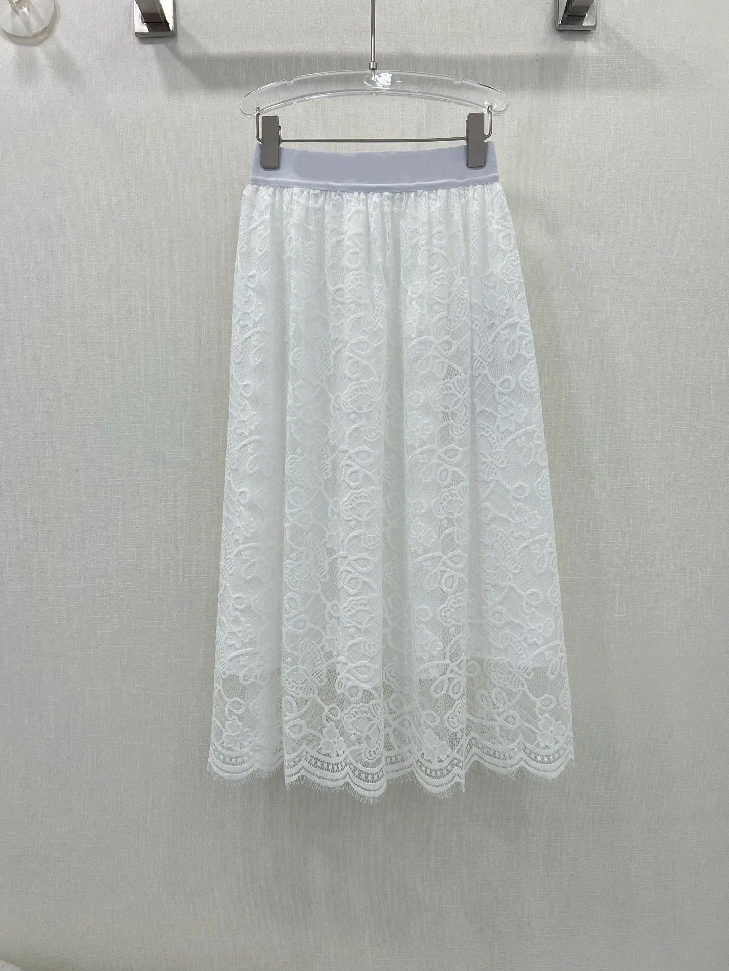 

2024 early spring fashionable new women's clothing Water Soluble Lace Skirt 0321