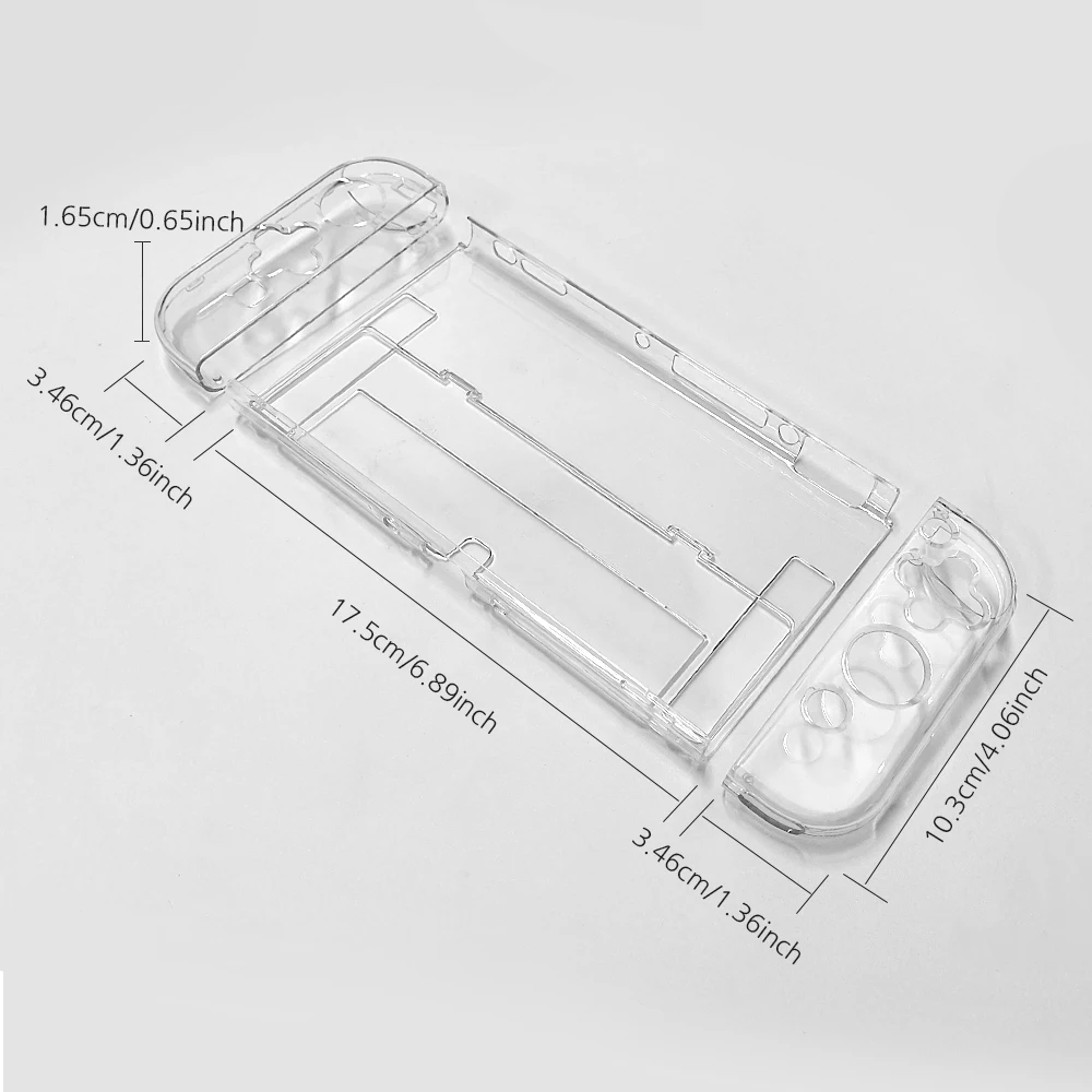 DATA FROG Crystal Shell Protective Case Cover tible-Switch OLED Console Protective Case Game Console Accessories