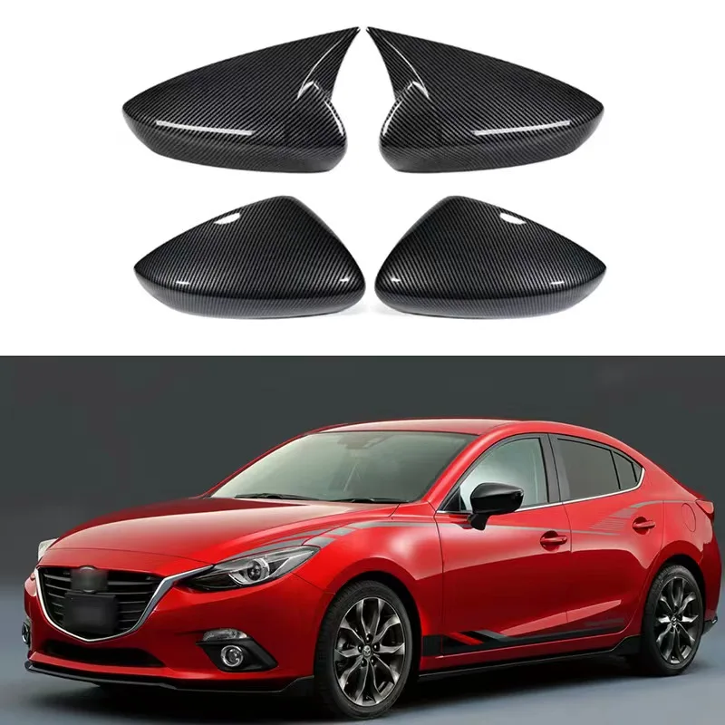 

Для Mazda 3 Axela 2019 2020 2021 2022 2023 автомобильное боковое зеркало заднего вида, Обложка внешней двери, фотоотделка из углерода