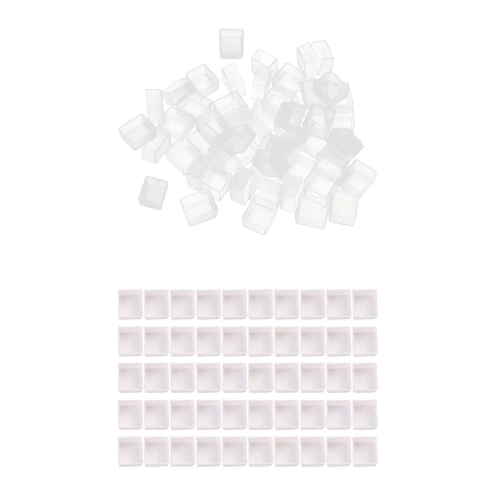 

50 шт. пустые кастрюли для акварельных красок, многофункциональные полукастрюли для акварельных красок