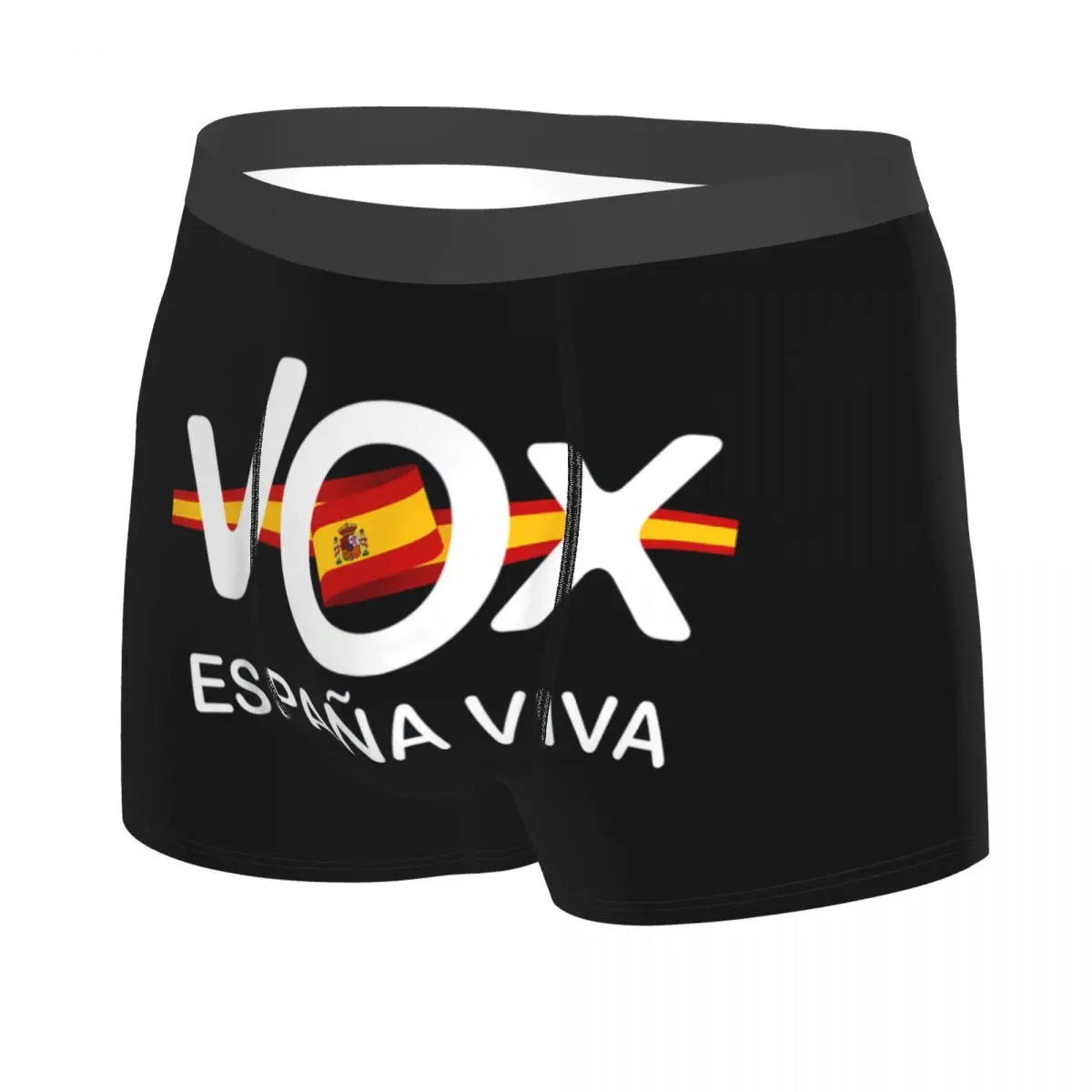 Male Sexy Spain Flag Espana Viva Vox Underwear Boxer Briefs Men Stretch Shorts Panties Underpants