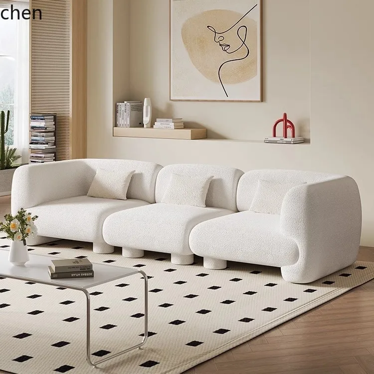 ZML Straight Row Sofa Small Apartment Beauty Salon Clothing Store Office Rest Area Reception Sofa