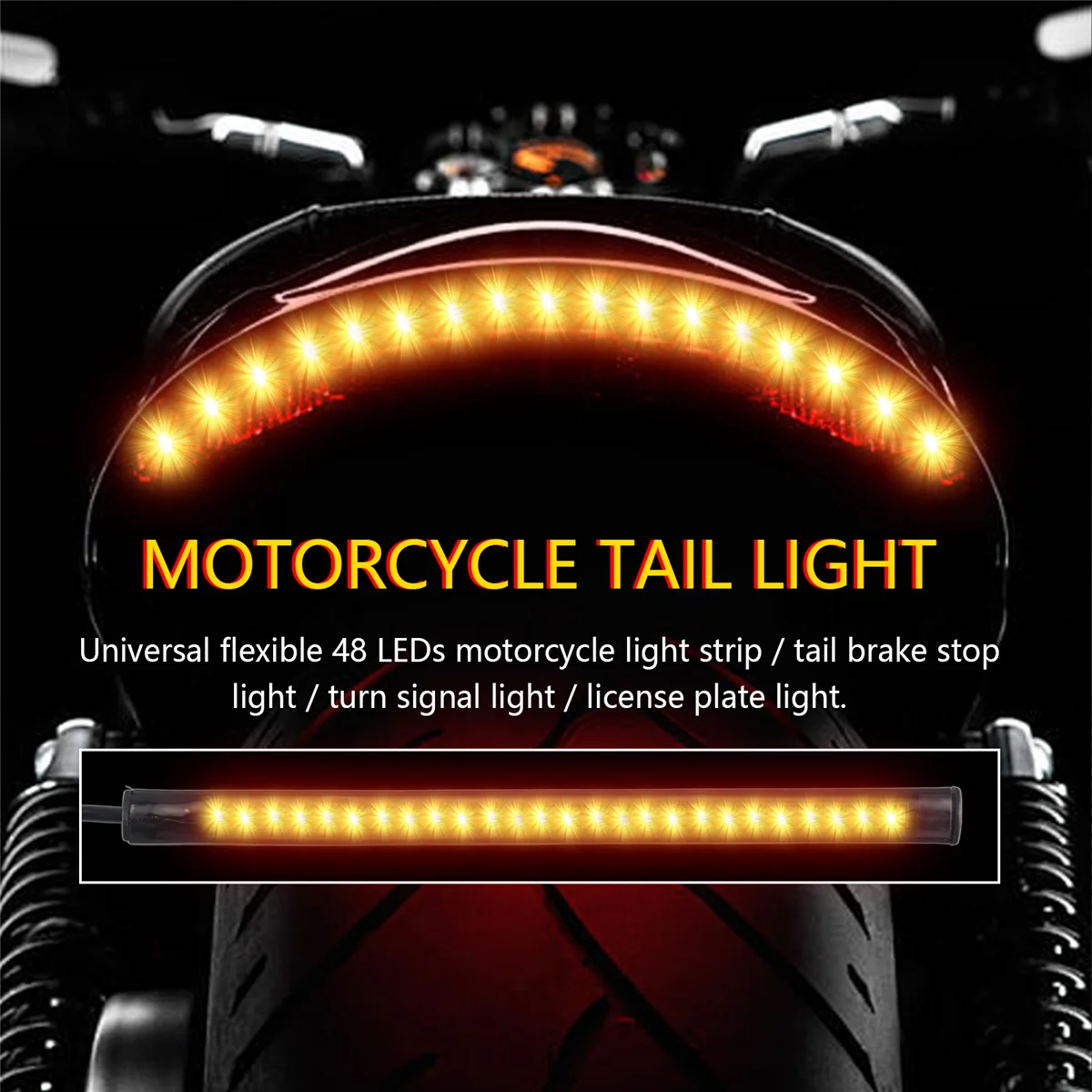 Duurzame 48 Smd Motorfiets Remlichten Turning Lights Led Lights Waterdichte Behuizing Motorfiets Licentie Achterlicht