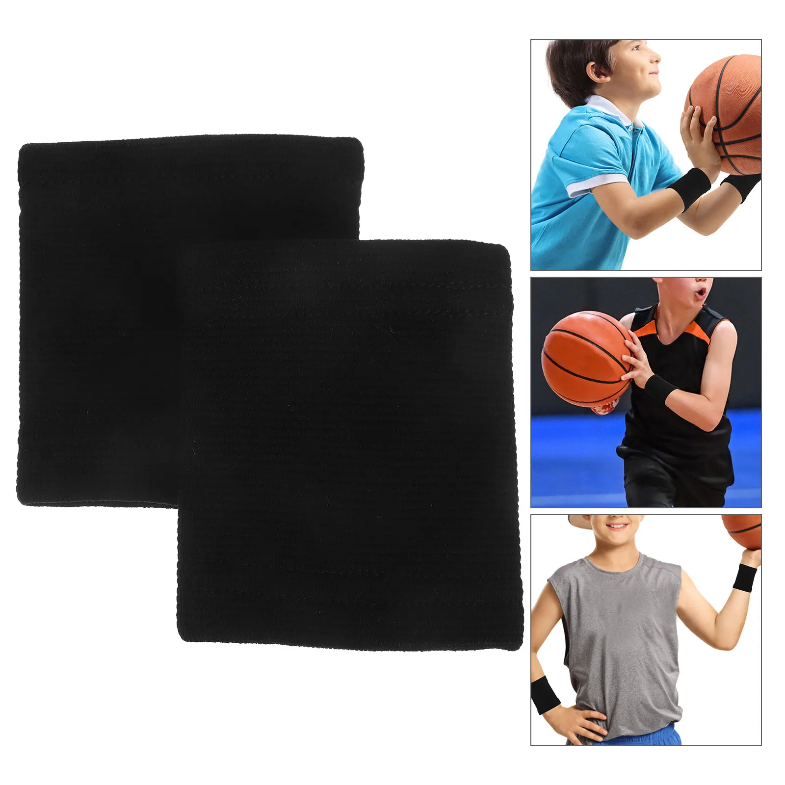 

1 Pair of Workout Wrist Brace Children's Wristband Elastic Wrist Protector Sweat Bands for Football Basketball Running Equipment