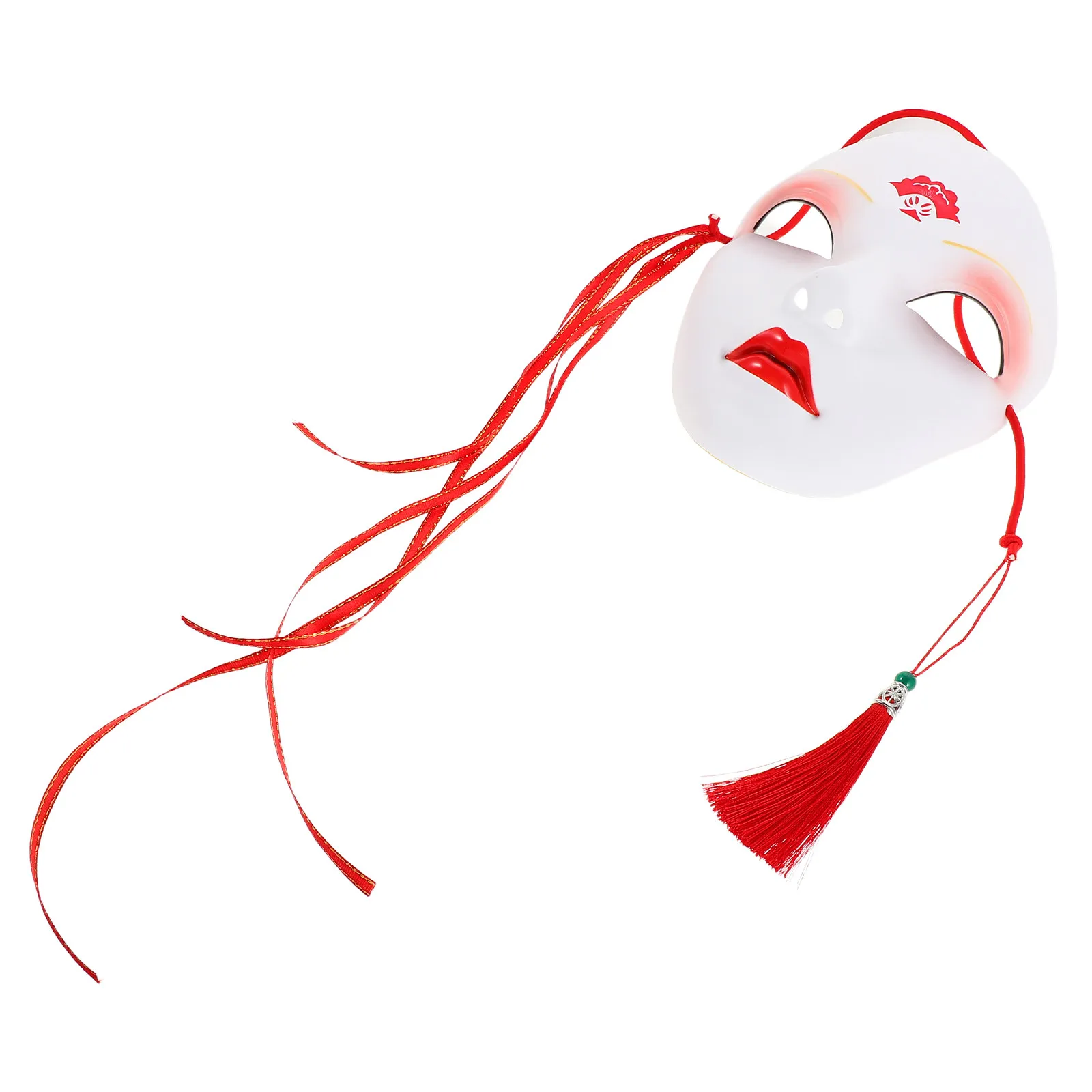 

Decorative Chinese Full Face Mask Hand-Painted Hanfu Cosplay Party Festival Halloween Costume Accessory Full Face Mask