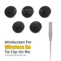 For Rode Wireless Go Lavalier Microphone Foam Windshield Noise Pop Filter Mic Sponge Cover Tie Clip On Lapel Shield Windscreen