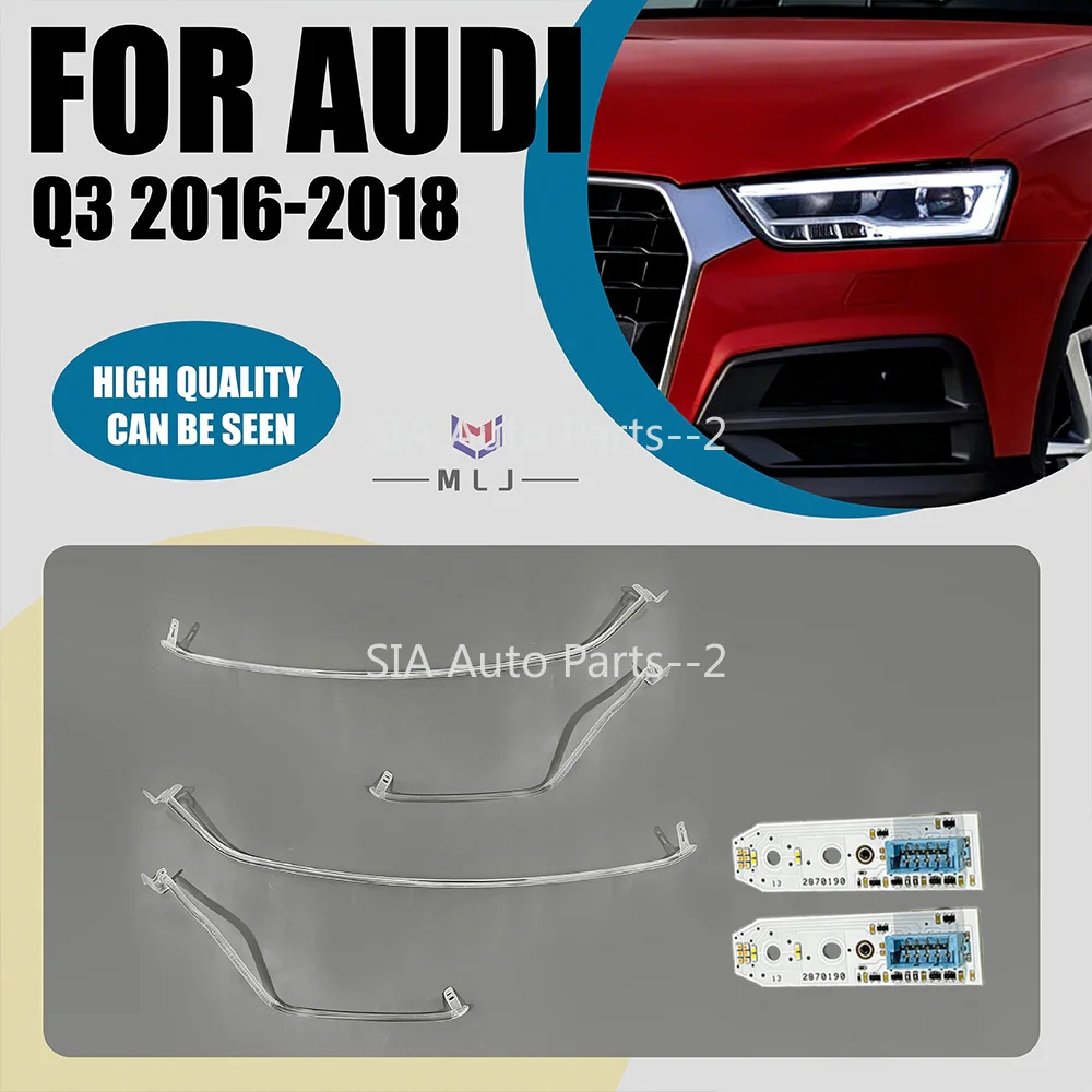 

FOR AUDI Q3 2016 2017 2018 Car Accessories Car Angel Eyes DRL Headlight Board DRL Tube Acrylic tube Light LED Headlight White
