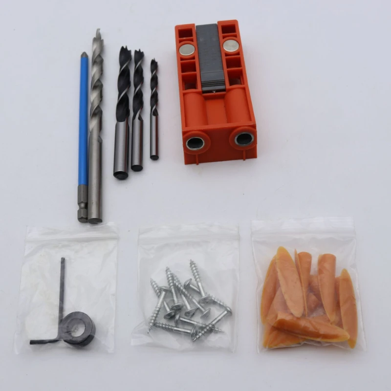 28pcs/set of Woodworking Oblique Hole Locator Three Pointed Drill Portable Positioning Punch Fixture Tool