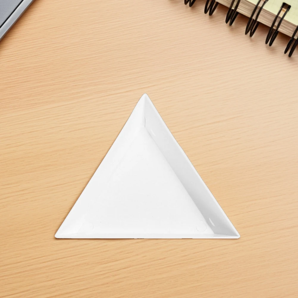 

40pcs Triangle Craft Storage Trays White Plastic Bead Rhinestones Jewelry Sorting Plates Spacesaving Elegant Design