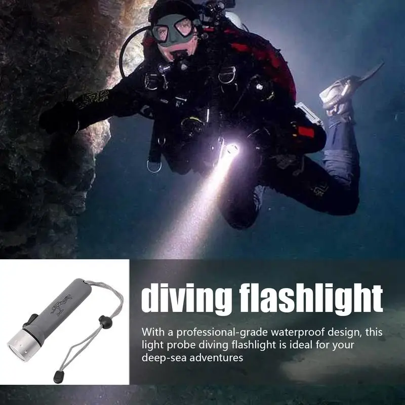 Luz de buceo con batería, linterna subacuática TPC-7, luces LED subacuáticas impermeables para bajo el agua, cueva de aguas profundas, noche