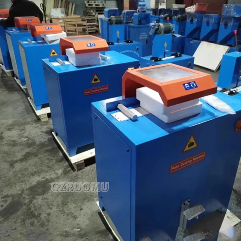 3000-4000W 220/380V Hydraulic Metal Flexible Rubber Hose Cutter Peeling Machine Pedal Dustless Hose Cutting Machine